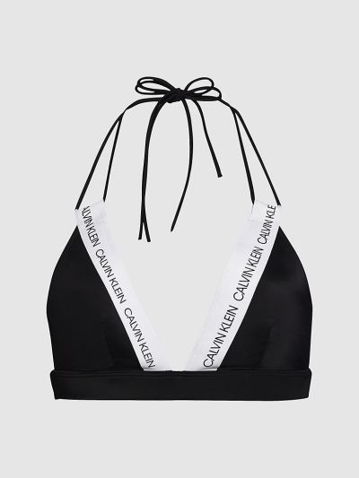 Calvin Klein Fürdőruha HU592604 | Calvin Klein CK Logo Triangle Női Bikini Felső Fekete